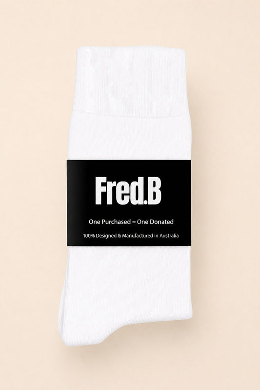 The Ivory Executive — White Crew Socks